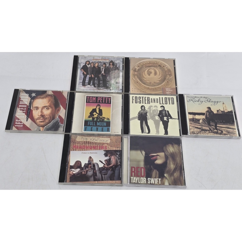 8 Lot - Country CDs - Tim Petty, Hank Williams, Sawyer Brown, Foster, Ricky, Etc
